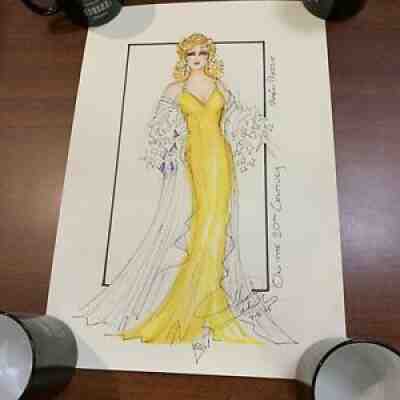 MARIN MAZZIE COLLECTION: Original Costume Rendering #3 ON THE 20TH CENTURY csc
