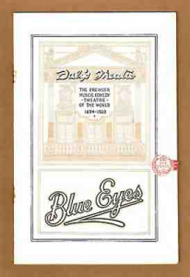 Jerome Kern "BLUE EYES" Evelyn Laye / Mark Lester 1928 Daly's London Playbill