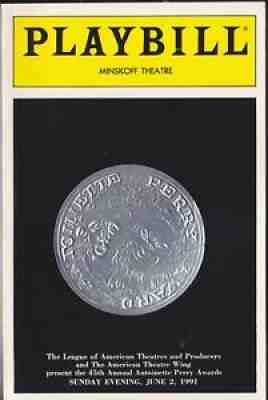 PLAYBILL 45TH ANNUAL TONY AWARDS JUNE 2 1991 CAROL CHANNING HARD TO FIND ITEM!