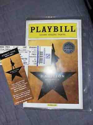 Hamilton Broadway Playbill, Opening Night Seal Ticket & Party Pass Original Cast