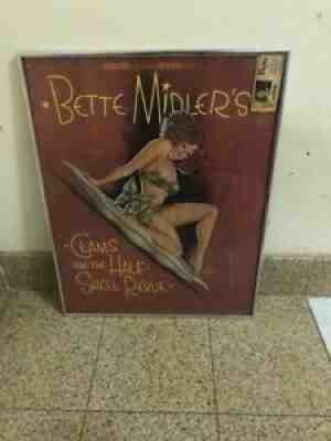 VERY RARE FRAMED BETTE MIDLER 1975 