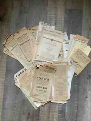 Lot 100 + Theater Clippings Cast Lists 1920s 1930s Programs