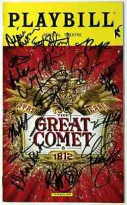 GREAT COMET of 1812 Cast Denee Benton, Josh Groban Signed Opening Night Playbill