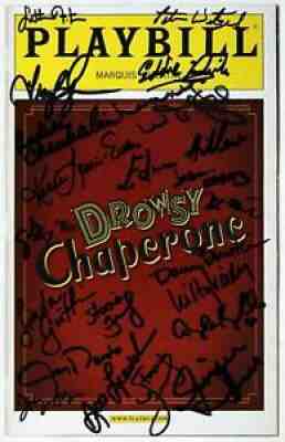 Sutton Foster, Danny Burstein & Cast Signed DROWSY CHAPERONE Opening Playbill