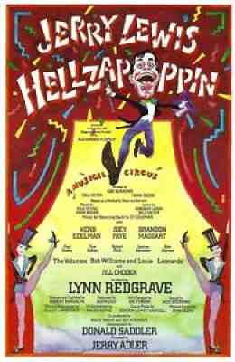 Jerry Lewis "HELLZAPOPPIN" Lynn Redgrave 1976 FLOP Washington, D.C. Tryout Flyer