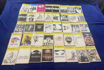 40 Broadway Theater Stage Playbill Lot 1960s-1980s Evita Pippin Annie Amadeus