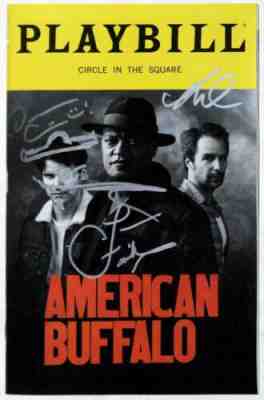AMERICAN BUFFALO Laurence Fishburne, Darren Criss, Sam Rockwell Signed Playbill