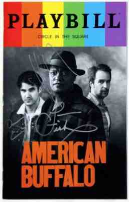 AMERICAN BUFFALO Laurence Fishburne, Darren Criss Signed Pride Playbill