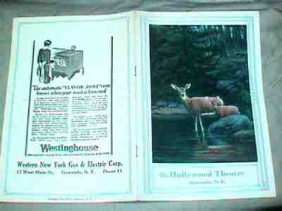 1920's 1930's HOLLYWOOD THEATRE PROGRAM Book GOWANDA NY PICTURE DEER Greta GARBO