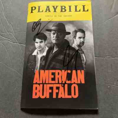 Darren Criss Sam Rockwell Signed American Buffalo Playbill
