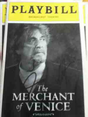 AL PACINO LILY RABE signed MERCHANT OF VENICE playbill Broadway Autograph NYC