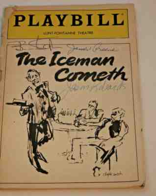 THE ICEMAN COMETH Playbill signed by JASON ROBARDS, BERNARD HUGHES