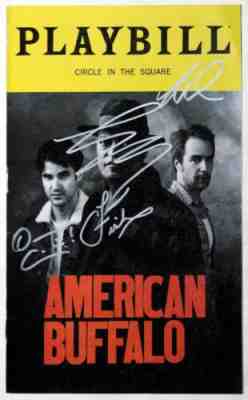 AMERICAN BUFFALO Laurence Fishburne, Darren Criss, Sam Rockwell Signed Playbill