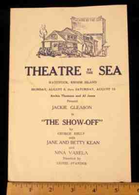 PLAYBILL BROCHURE PROGRAM BOOKLET THEATRE BY THE SEA JACKIE GLEASON MATUNUCK RI