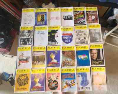 Broadway Playbill Lot of 100 + Flyers Florida & New York 2005 2013 Great for Art