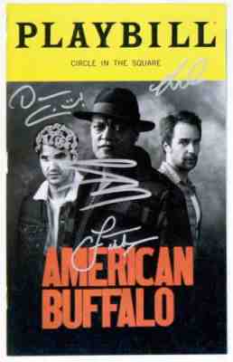 AMERICAN BUFFALO Laurence Fishburne, Darren Criss, Sam Rockwell Signed Playbill