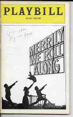 "Merrily We Roll Along" OBC Playbill 1981 Jason Alexander, Jim Walton