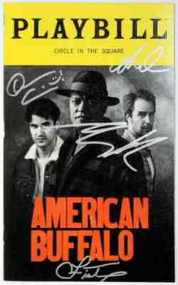 AMERICAN BUFFALO Laurence Fishburne, Darren Criss, Sam Rockwell Signed Playbill