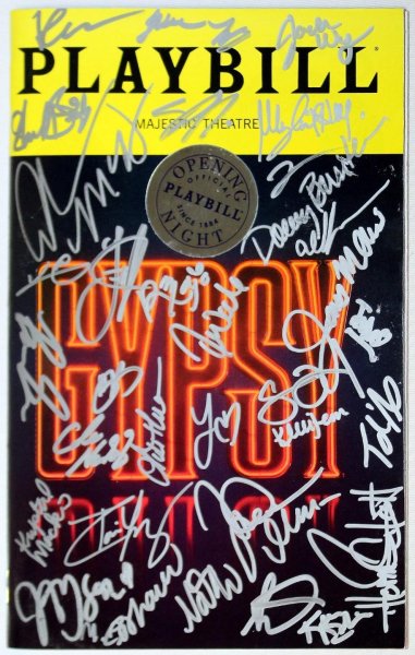 GYPSY Cast Audra McDonald Danny Burstein Joy Woods Signed Opening Night Playbill