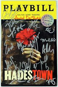 HADESTOWN Cast Reeve Carney, Andre De Shields Signed Opening Night Playbill