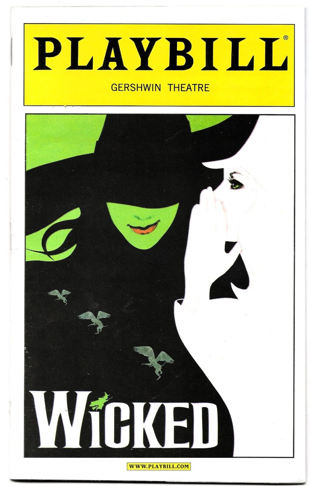 Wicked Broadway Playbill, Opening Night, Kristin Chenoweth, Idina Menzel