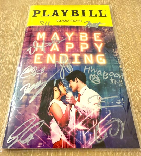 SIGNED Maybe Happy Ending Playbill signed by Darren Criss, Helen J Shen, & cast