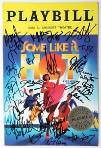 SOME LIKE IT HOT Cast Christian Borle, Adrianna Hicks Signed Opening Playbill