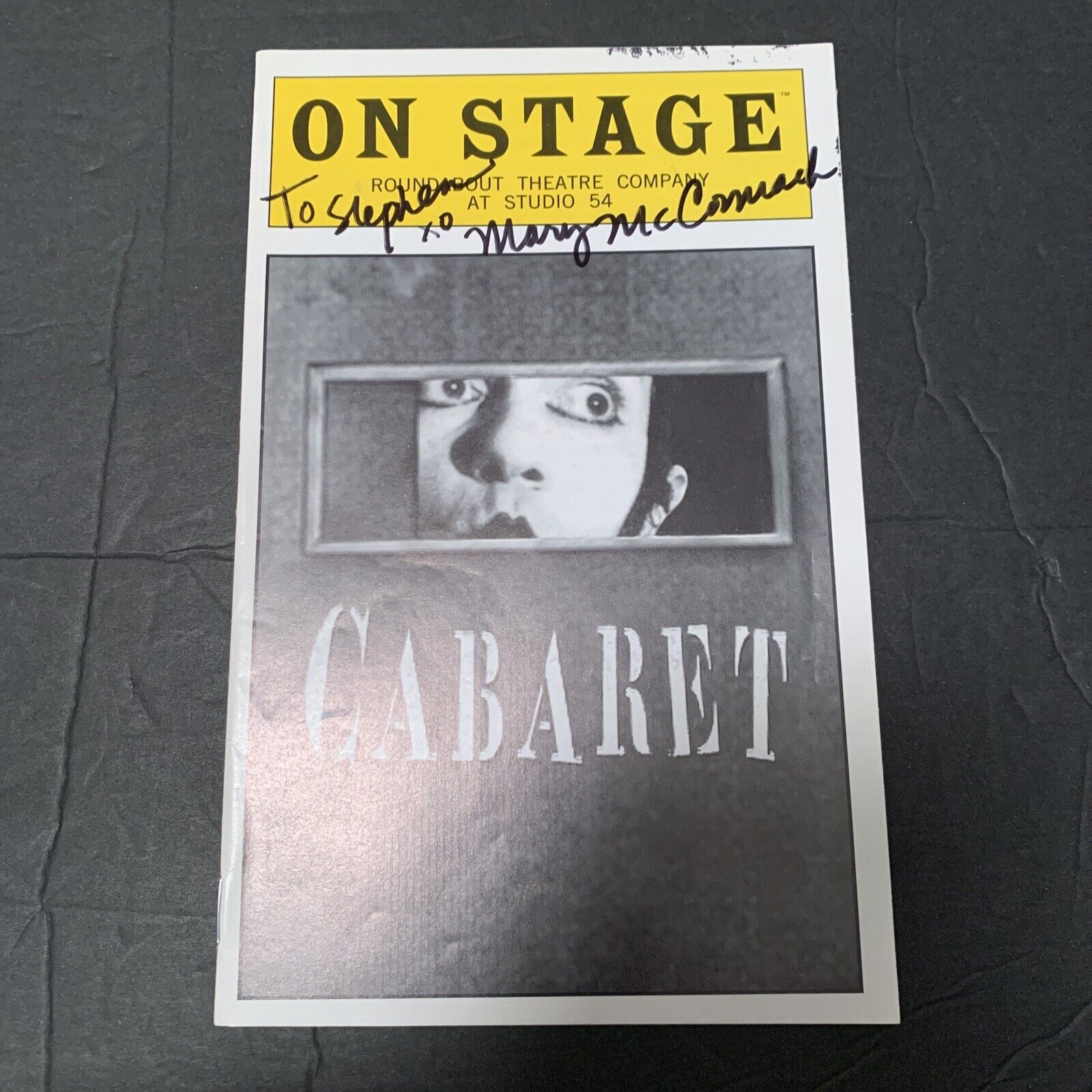 CABARET 1998 MARY MCCORMACK SIGNED AUTOGRAPHED (X2) PLAYBILL STUDIO 54
