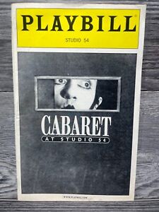 CABARET, PLAYBILL, SEPTEMBER 2002, STUDIO 54