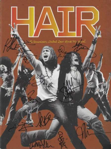 Gavin Creel (Cast Signed) "HAIR" Will Swenson 2009 Broadway Souvenir Program