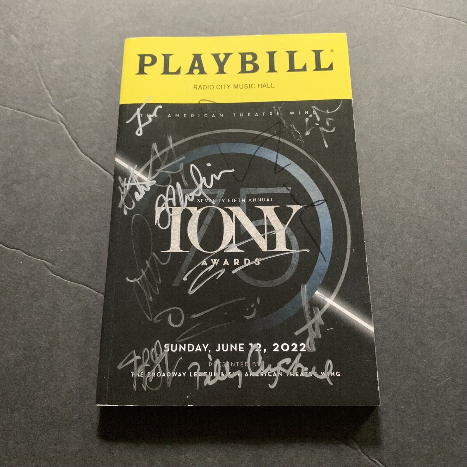 2022 Tony Awards Signed Playbill