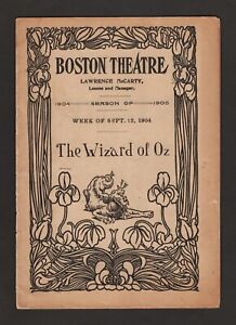 L. Frank Baum "WIZARD OF OZ" Fred A. Stone / Anna Laughlin 1904 Boston Playbill