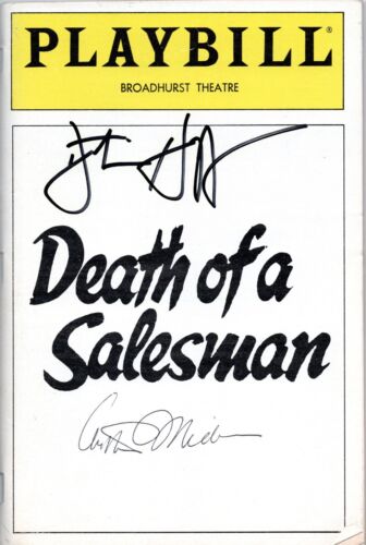 PLAYBILL for DEATH OF A SALESMAN Signed by Arthur Miller and Dustin Hoffman 1984