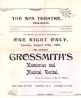 *GILBERT & SULLIVAN 1870s 1880s STAR GEORGE GROSSMITH 1901 RECITAL PROGRAM*