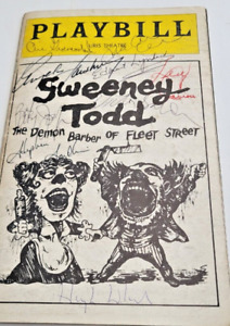 Sweeney Todd Playbill signed by Angela Lansbury Stephen Sondheim and cast