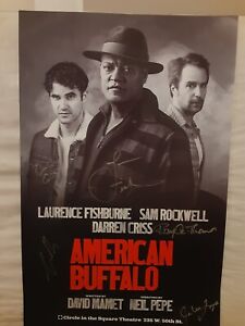American Buffalo Broadway signed - Lawrence Fishburne-Sam Rockwell-Darren Criss