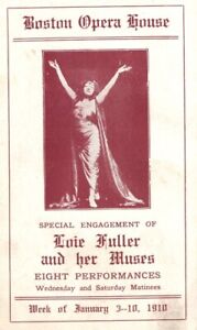 *LEGENDARY DANCER LOIE FULLER & HER MUSES RARE 1910 DANCE PROGRAM*