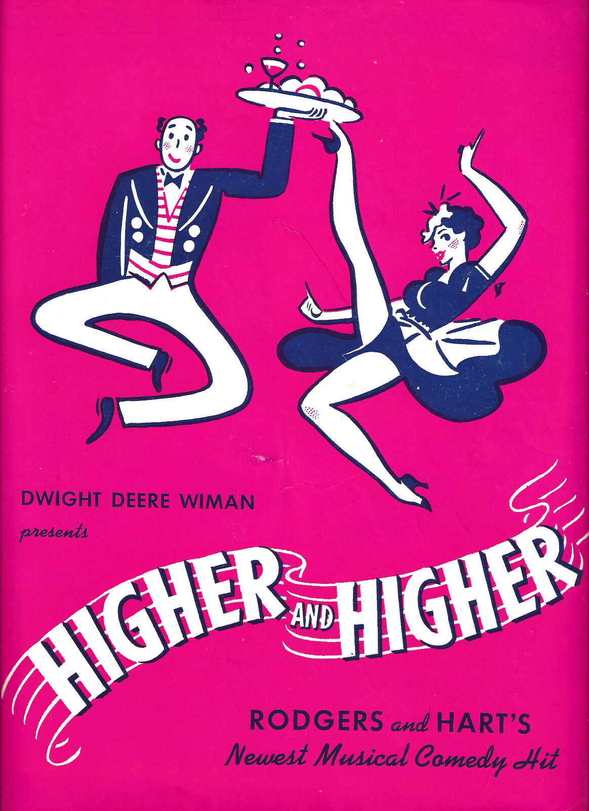 Rodgers & Hart "HIGHER and HIGHER" Jack Haley / Marta Eggert 1940 Program