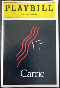 Carrie Opening Night Broadway Playbill & Rare Priceless Bonus 1988