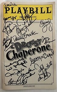 The Drowsy Chaperone Broadway Playbill  SIGNED by Cast Sutton Foster, etc