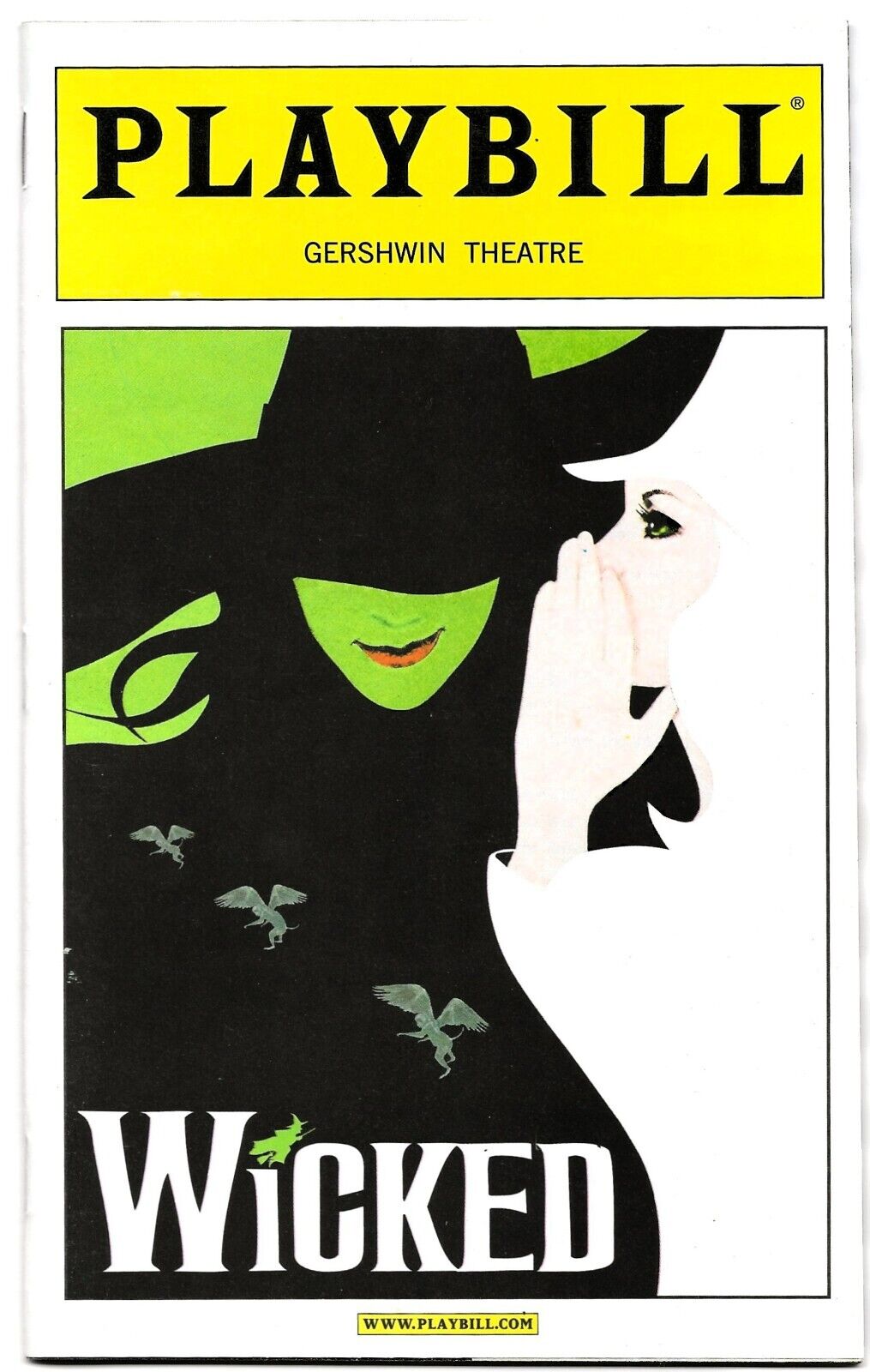 Wicked Broadway Playbill, Opening Night, Kristin Chenoweth, Idina Menzel