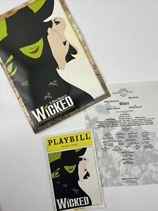 Wicked the Musical PROGRAM & PLAYBILL (Original Broadway Cast) Menzel Chenoweth