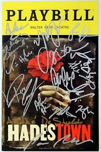 Full Cast Reeve Carney, Eva Noblezada Andre De Shields Signed HADESTOWN Playbill