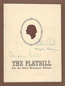 Laurence Olivier (Signed) "NO TIME FOR COMEDY" Katharine Cornell 1939 Playbill
