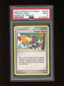 POKEMON PSA 9 MINT 2008 TROPICAL WIND FINALIST STAMP WORLD CHAMPIONSHIP CARD #25