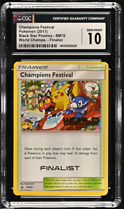 CGC 10 2017 Finalist Champions Festival Worlds Promo Pokemon Card SM78