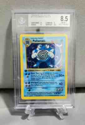 Poliwrath, Blastoise And Alakazam BGS 8.5 (PSA 9) NM-MT+ Lot Shadowless Base Set