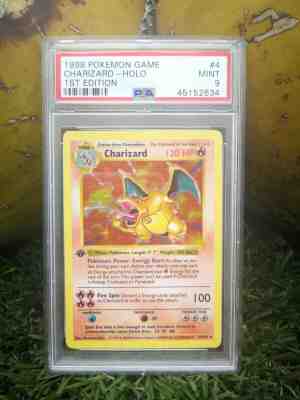 1999 Pokemon 1st Edition Shadowless Charizard PSA 9 [Scratched Poorly Graded]