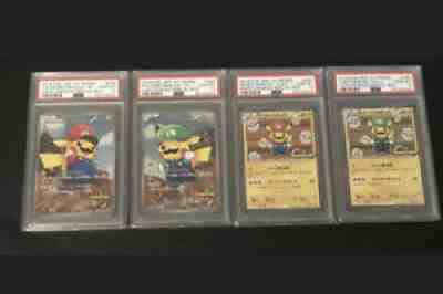 Psa 10 Gem Mint Mario Luigi Pikachu Special Box XY Promo Pokemon FULL SET