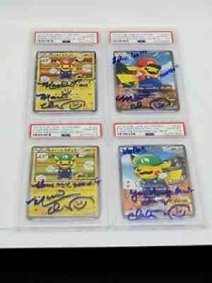 2016 POKEMON MARIO PIKACHU - COMPLETE SET - PSA 10 - SIGNED BY CHARLES MARTINET